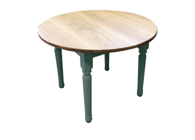 Table-allonges CLASSIC-chic-bois-de-chene-massif-verte